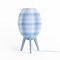 Jonathan Y Wavy 16.5" Modern Contemporary Plant-Based PLA 3D Printed Dimmable LED Table Lamp, Blue/White USA1000D - alternate 8