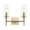 Jonathan Y Cato 13.5" 2-Light Modern Farmhouse Iron/Glass LED Vanity, Brass Gold/Clear JYL7806C - alternate 6