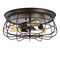 Jonathan Y Calvia 15.7" 3-Light Farmhouse Metal Cage Flush Mount, Oil Rubbed Bronze JYL9538A - alternate 5