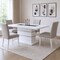 Homeroots 79" White Faux Crystals Glass and Wood Pedestal Base Dining Table 564902 - alternate 9