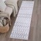 Jonathan Y Leila Moroccan Diamond Trellis Non-Slip Machine-Washable Ivory/Gray 2 ft. x 8 ft. Runner Rug CMR101B-28 - alternate 1