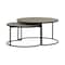 Homeroots Set of Two 32" Gray And Black Concrete And Metal Round Nested Coffee Tables 520635 - alternate 1