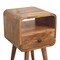 Homeroots 22" Beige Solid Wood Square One Drawer Nightstand 651491 - alternate 11