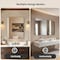 Simple Deluxe Bathroom Mirrors, Black Metal Framed Bathroom Mirror for Over Sink Wall, 30' x 40' Rounded Rectangl 3A88MIROACFY3040BLKV1 - alternate 4