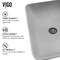 Vigo Lorca Gothic Gray Concreto Stone 22 in. L x 15 in. W x 5 in. H Rectangular Vessel Bathroom Sink VG04056 - alternate 5
