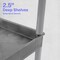 Luxor Utility Cart with Deep Lipped Plastic Shelves, 300 lb Load Capacity, 3 Shelves, 24 in L, 18 in W STC111-G - alternate 8
