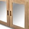 Homeroots Traditional Solid Teak Double Door Mirrored Medicine Cabinet 475845 - alternate 6