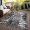 Homeroots 3' X 5' Gray Charcoal And Silver Abstract Washable Indoor Outdoor Area Rug 582920 - alternate 5
