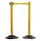 Us Weight Heavy Duty Yellow Premium Steel Stanchion with 7.5-Foot Chevron Retractable Belt, 2PK U2104CAU2 - alternate 1