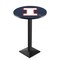 Holland Bar Stool Co 36" Blk Wrinkle Illinois Pub Table, 36" dia. Top L217B3636IlliniU - alternate 1