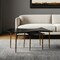 Homeroots Set of Two Black and Bronze Wood and Steel Free Form Coffee And End Table 572203 - alternate 1