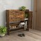 Homeroots 43" Brown Wood Paneled Accent Cabinet With Single Door And Two Drawers 716326 - alternate 4