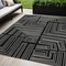 Homeroots 5' X 8' Black And Ivory Geometric Washable Indoor Outdoor Area Rug 600799 - alternate 1