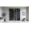 Vdomdoors Aluminum Double Doors Cynex 6777 Black 1 Sidelight and Top Transom Mirrored Clear Glass Modern Pain CYNEX6777DEXD-BLK-W72+14xH96+16-LH-O - alternate 4