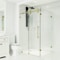 Vigo 34 in. L x 46 in. W x 74 in. H Frameless Sliding Rectangle Shower Enclosure in Matte Gold VG6051MGCL48 - alternate 1
