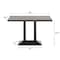Flash Furniture Bennett 30 in x 48 in Solid Wood Indoor Tabletop, Dark Brown with 27 in x 15 in Black Double Column GSF-REC3048-DKBRN-TB002B-GG - alternate 7