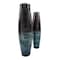 Homeroots Set of Two Black And Blue Abstract Glass Cylinder Floor Vases, 2PK 574243 - alternate 7