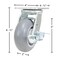 Vestil Thermoplastic Swivel With Brake Rigid Caster 5 In. Diameter x 2 In. Width 551 lb Light Gray CST-VE-5X2TPR-SWB - alternate 4