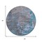 Homeroots 8' Teal Blue Taupe And Sky Blue Round Abstract Washable Indoor Outdoor Area Rug 618240 - alternate 4