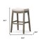 Homeroots 31" Gray and Cool Gray Fabric and Solid Wood Backless Bar Height Bar Chair 632499 - alternate 5