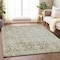 Homeroots 3' X 5' Chocolate Damask Washable Indoor Outdoor Area Rug 607686 - alternate 6