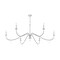 Z-Lite Toussant  Brushed Nickel 6 Light Chandelier 6103-63BN - alternate 3