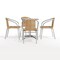 Flash Furniture Square Table Set, Aluminum, Plastic, Rattan, Stainless Steel, Grey TLH-ALUM-24SQ-020BGECHR4-GG - alternate 9