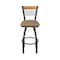 Holland Bar Stool Co Eleanor 25in Swivel Counter Stool with Pewter Finish, Medium Back and Canter Sand Seat 880 - alternate 6