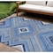 Homeroots 10' X 14' Blue Gray And Ivory Tribal Washable Indoor Outdoor Area Rug 598105 - alternate 1