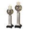 Homeroots Set of Two Silver Polyresin Filigree Tabletop Pillar Candle Holders With Candle, 2PK 468330 - alternate 5