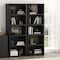 Manhattan Comfort Rivington 28in Open Bookcase in Black - Set of 2 2-BC003-BK - alternate 1