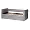Baxton Studio Finch Modern Light Grey Velvet Fabric Twin Size Daybed with Trundle 250-13776-ZORO - alternate 6