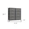 Homeroots 32" Gray and Black Steel and Fabric Eight Drawer Chest 484691 - alternate 3