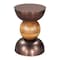 Homeroots 20" Bronze and Brown Iron and Solid Wood Round Pedestal End Table 556505 - alternate 7