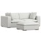 Homeroots 88" Gray Fabric Sofa With Ottoman With Brown Legs 641067 - alternate 4