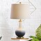 Jonathan Y Gradient 25" Ceramic/Brass LED Table Lamp, White/Navy JYL3019A - alternate 7