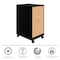 Space Solutions 14.25 in W 2 Drawer Mobile File Cabinet, Black / Platinum Oak 25855 - alternate 9