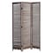 Homeroots 71" Brown Folding Three Panel Screen Room Divider 342751 - alternate 1