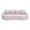 Homeroots 91" Beige Polypropylene Sofa 667655 - alternate 1