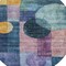 Homeroots 8' Blue Green And Copper Round Geometric Washable Indoor Outdoor Area Rug 604314 - alternate 6