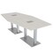Skutchi Designs Hexagon Conference Table With Power, 48 in W, 96 in L, Ivory HAR-HEX.IR-48X96-DOU-K458-ESIL - alternate 1