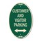 Signmission Reserved Parking Sign Customer and Visitor Pa, 12 In X 18 In Architectural, Heavy Gauge Aluminum A-OV-G-1218-23054 - alternate 1