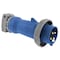 Hubbell Wiring Device-Kellems Watertight Pin & Sleeve Plug, 100 A, 250V AC, Three Phase, 3 Pole, IEC Grounding, Blue, NEMA 4X HBL4100P9W - alternate 4