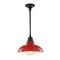 Jonathan Y Jasper 12.25" 1-Light Farmhouse Industrial Indoor/Outdoor Iron LED Pendant, Red JYL7611E - alternate 7