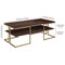 Homeroots 45" Gold Steel Coffee Table With Shelf 520929 - alternate 6