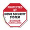 Signmission Protected By Home Security System 2, 10 Inch X 10 Inch, Vinyl Decal OC-D-10-3 - alternate 1