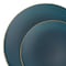 Smarty Had A Party Navy w/Gold Rim Organic Round Plastic Dinnerware  Set (120 Dinner Plates+120 Salad Plates), 240PK 930NGVP-CASE - alternate 7