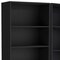 Homeroots 71" Black Five Tier Bookcase with Two doors 546339 - alternate 9