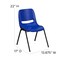 Flash Furniture Navy Stack Chair-Black Frame, PK5 5-RUT-12-NVY-BLACK-GG - alternate 7