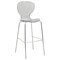 Leisuremod Oyster Acrylic Barstool with Steel Frame in Chrome Finish, Smoke OC31TBL - alternate 1